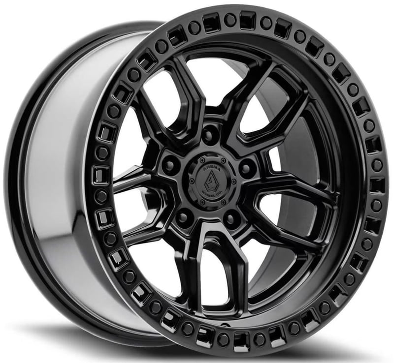 Arena A109 Hustle (5-Lug) Satin Black w/ Gloss Black Lip