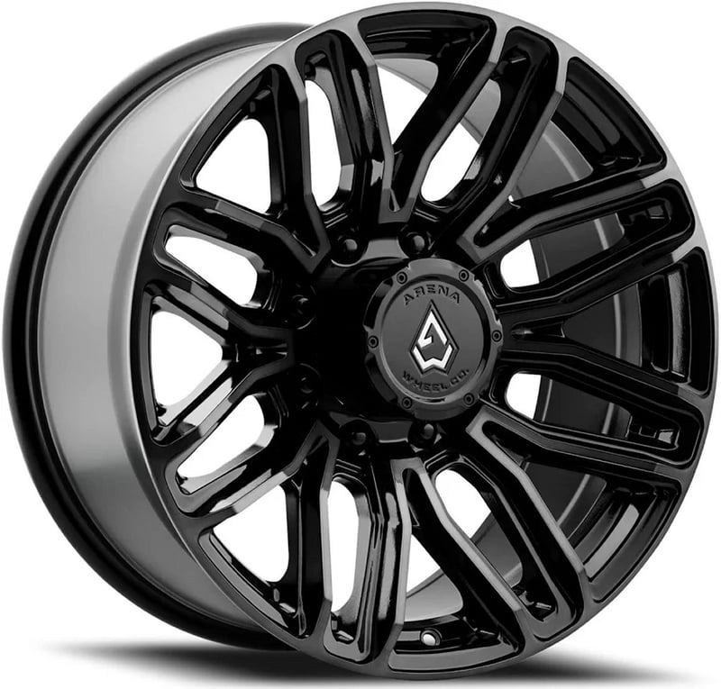 Arena A111 Supreme (8-Lug) Gloss Black w/ Brushed Dark Tint Wheels ...