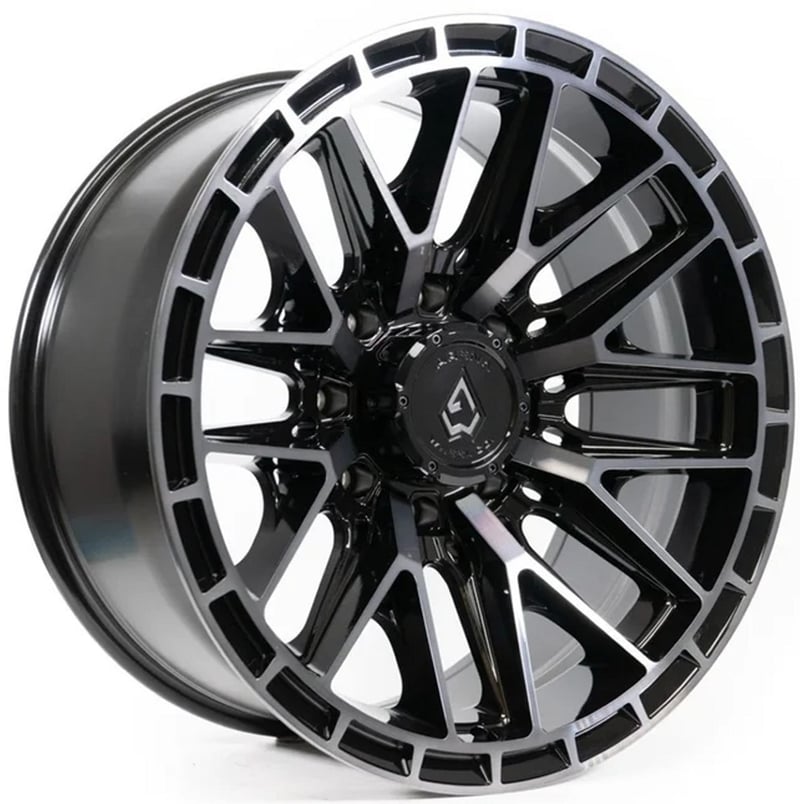 Arena A114 Battle (8-Lug) Gloss Black w/ Machined Dart Tint
