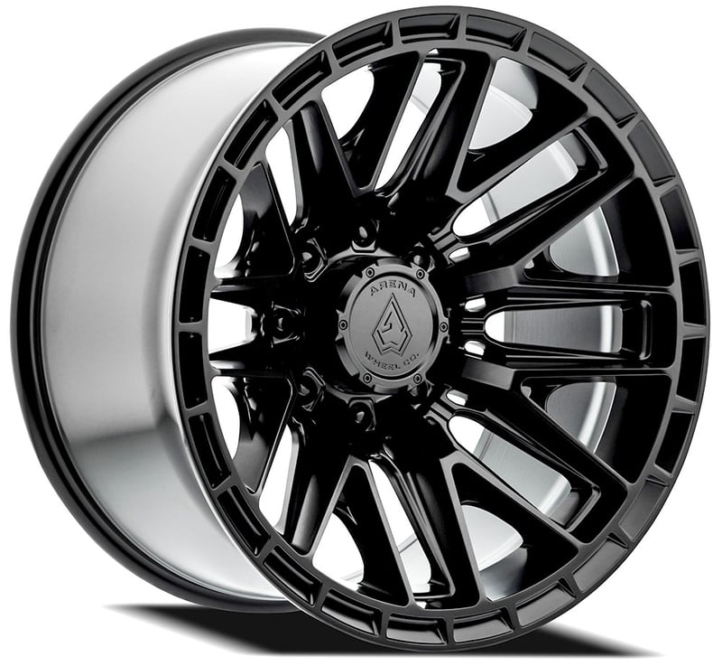 22x10 arena a114 battle gloss black (8-lug) 8x180 -18mm
