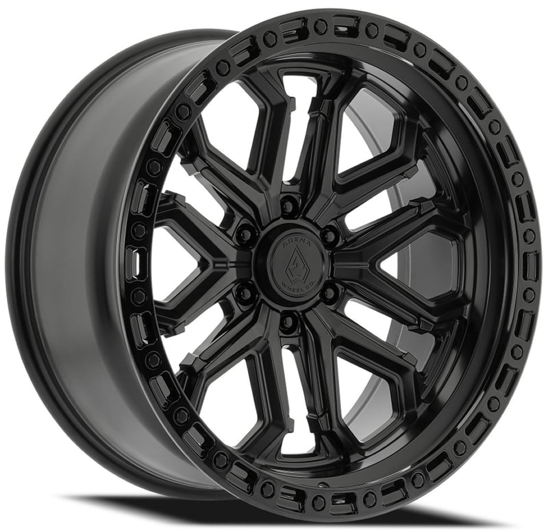 Arena A125 Jackal (6-Lug) Satin Black w/ Gloss Black Lip
