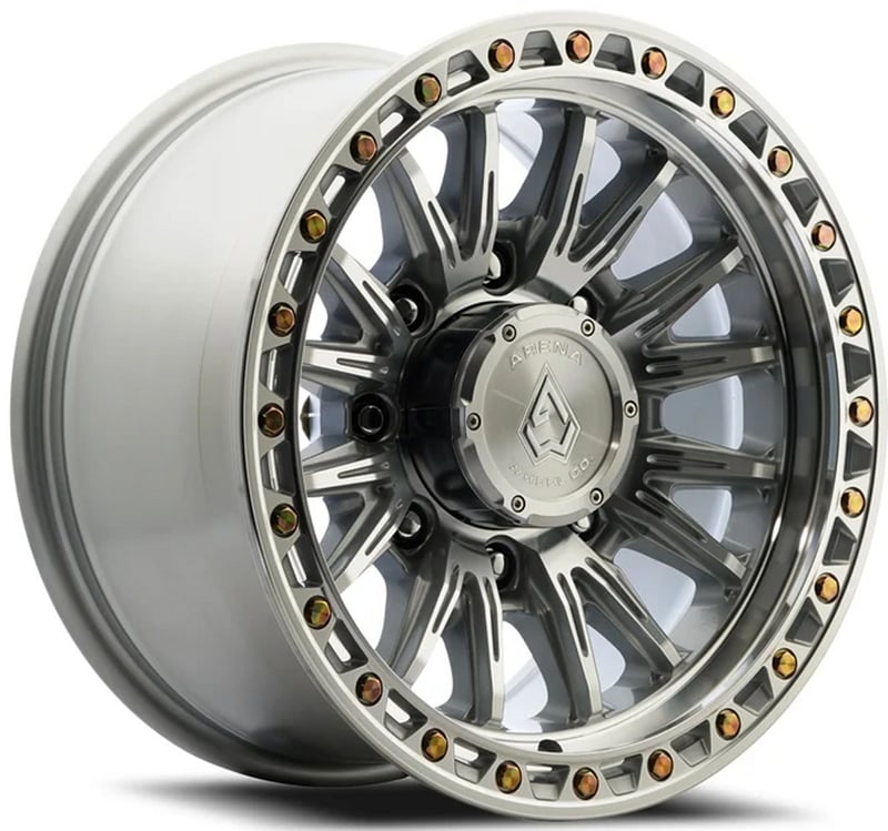 17x9 arena a132 blitz gloss silver machined (8-lug) 8x170 0mm