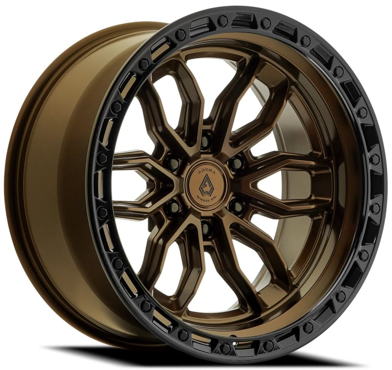 20x9 arena a137 pursuit smoked bronze w/ gloss black lip 6x135 0mm