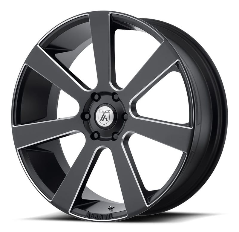 (clearance - no returns) 22x9 asanti abl-15 satin black milled 5x120 35mm