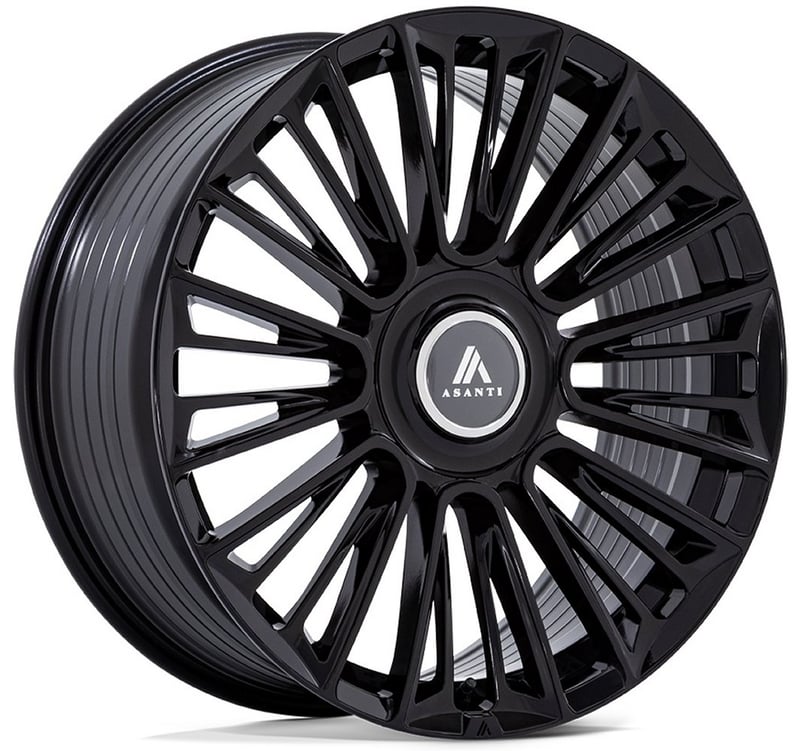 22x9.5 asanti ab049 gloss black 6x135 6x5.5/139.7 25mm