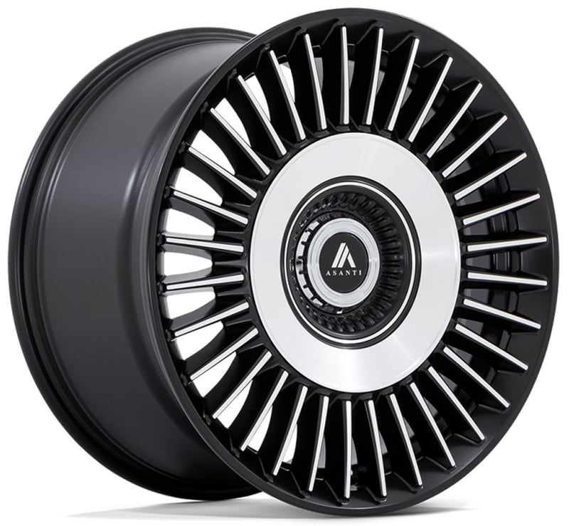 (clearance - no returns) 20x10.5 asanti abl-40 satin black machined face 5x112 5x120 38mm