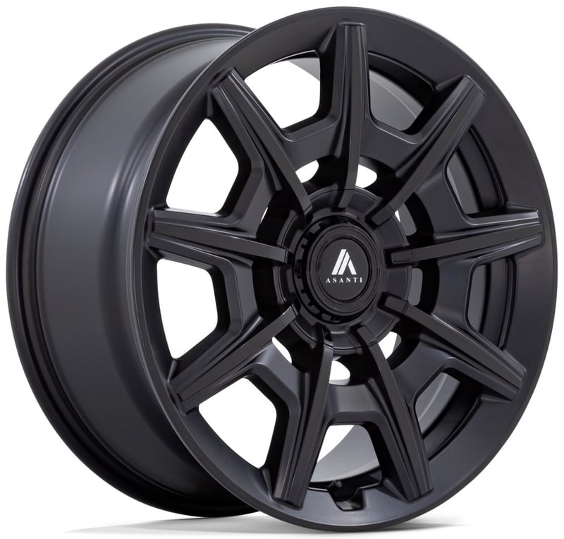 (clearance - no returns) 22x10.5 asanti abl-41 satin black w/ gloss black face 5x112 5x120 38mm