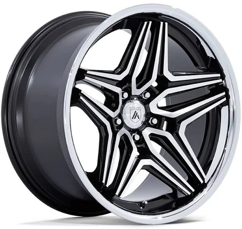 (clearance - no returns) 22x10.5 asanti abl-46 gloss black machined 5x115 18mm