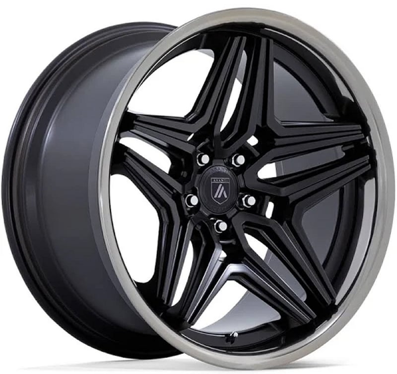 (clearance - no returns) 22x10.5 asanti abl-46 satin black w/ ddt lip 5x115 18mm