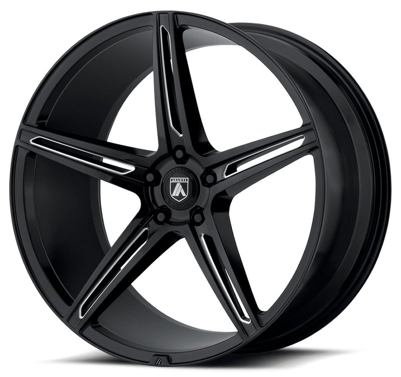 22x10.5 asanti abl-22 gloss black milled 5x120 35mm