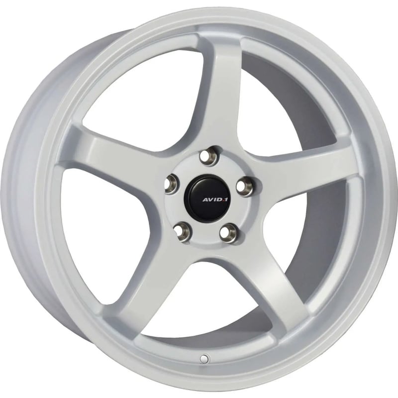 18x9.5 avid.1 av-28 matte white 5x4.5/114.3 35mm