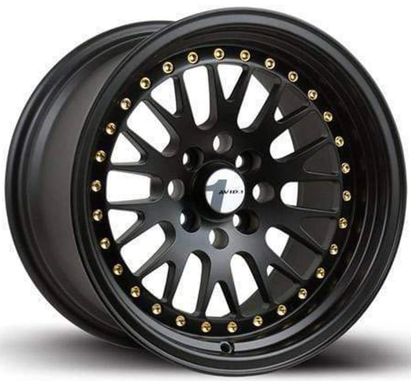 Avid.1 AV-12 Gloss Black w/ Gold Rivets