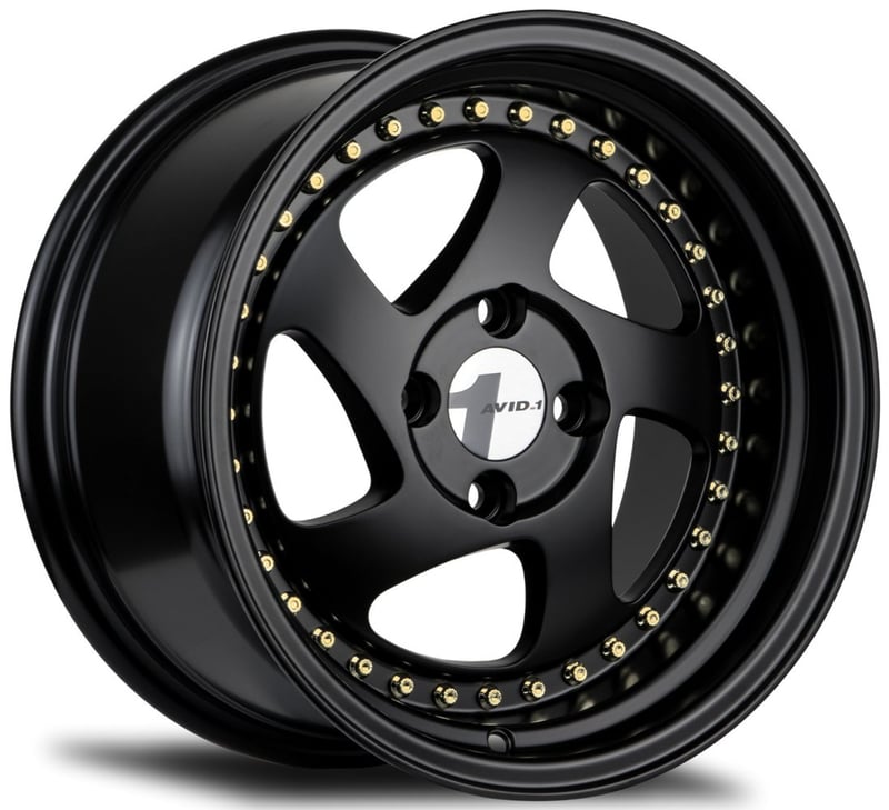 Avid.1 AV-19 Gloss Black w/ Gold Rivets