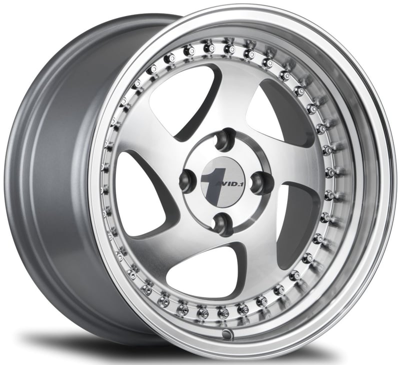 16x8 avid.1 av-19 machined w/ polished lip 4x100 4x4.5/114.3 25mm