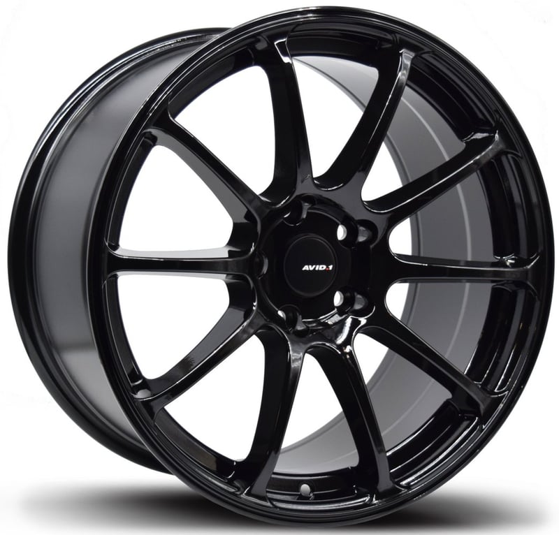 18x9.5 avid.1 av-27 gloss black 5x4.5/114.3 38mm