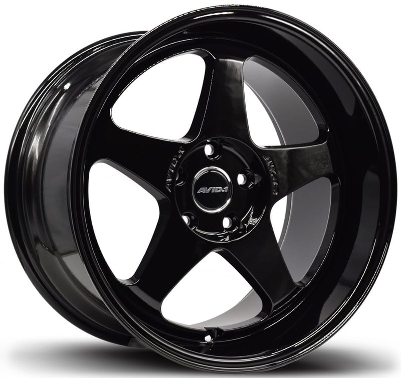 18x8.5 avid.1 av-42 gloss black 5x100 35mm