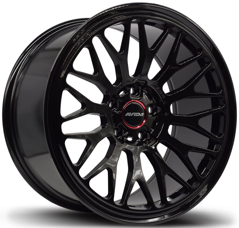 18x8.5 avid.1 av-44 gloss black 5x112 42mm