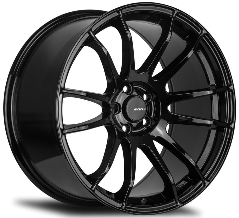 18x8.5 avid.1 av-20 gloss black 5x100 33mm
