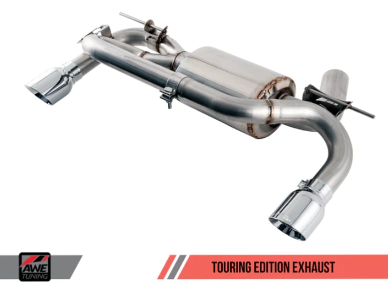 awe tuning 12-16 bmw f3x 335i/435i touring edition axle-back exhaust - diamond black tips (90mm) 3010-33028