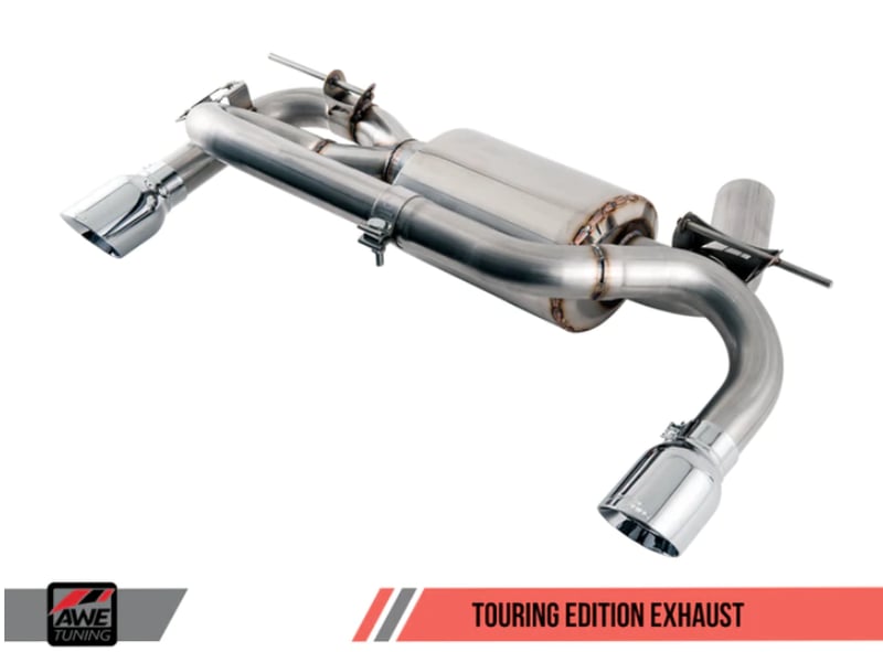 awe tuning 12-16 bmw f3x 335i/435i touring edition axle-back exhaust - diamond black tips (102mm) 3010-33030