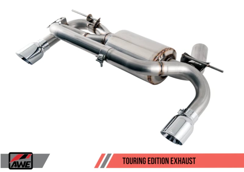 awe tuning 14-20 bmw f22 m235i / m240i touring edition axle-back exhaust - diamond black tips (90mm) 3010-33038