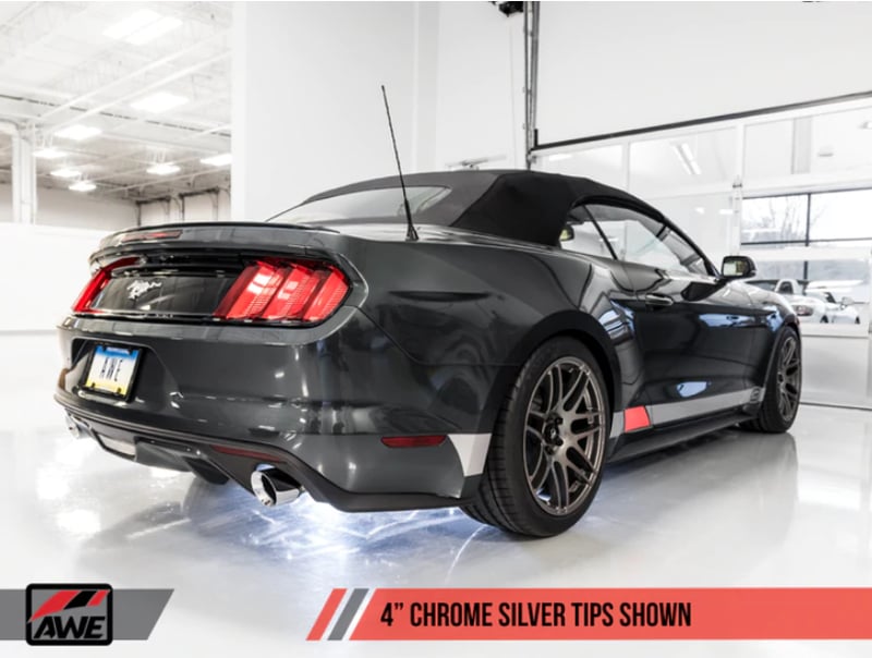 awe tuning 15-20 s550 mustang ecoboost axle-back exhaust - touring edition (diamond black tips) 3015-33086