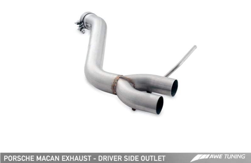 awe tuning 14-18 porsche macan track edition exhaust system - diamond black 102mm tips 3020-43040