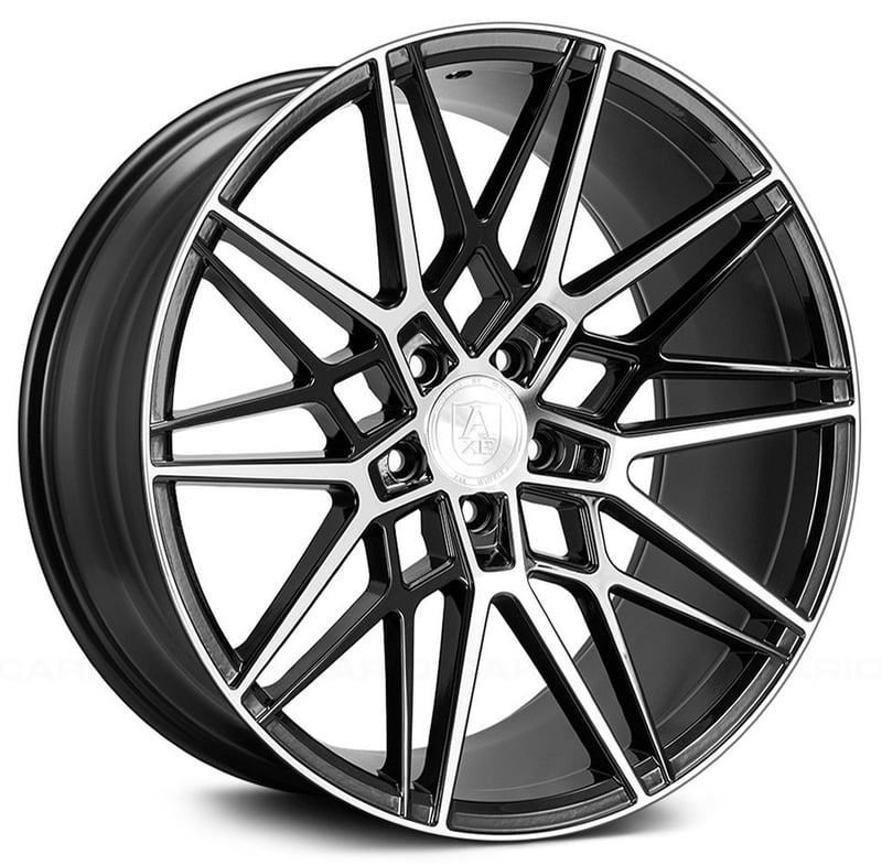 (clearance - no returns) 20x10.5 axe cf1 gloss black machined (compression forged) 5x4.5/114.3 25mm (custom)