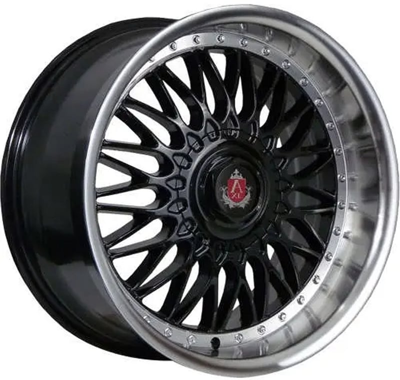 18x8 axe ex10 gloss black polished lip 5x120 35mm (custom)