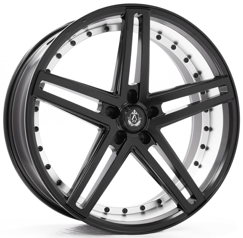 20x8.5 axe ex20 gloss black 5x4.5/114.3 38mm (custom)
