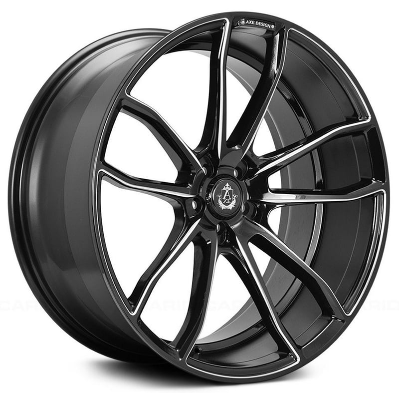 22x9 axe ex33 gloss black milled 5x120 35mm (custom)