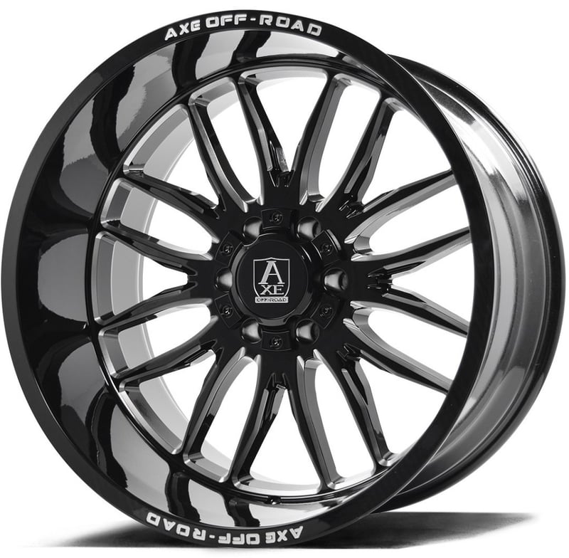 20x9.5 axe offroad hades gloss black milled 5x5/127 5x5.5/139.7 15mm