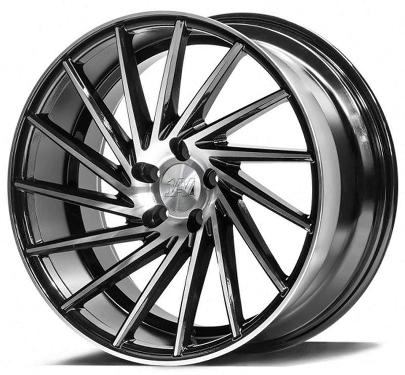 19x9.5 axe 1av zx1 gloss black machined face 5x4.25/108 40mm (custom)