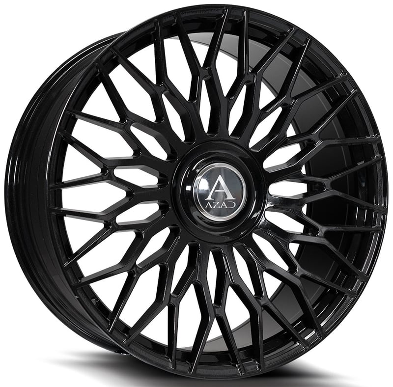 22x9 azad az301 gloss black 5x112 5x115 18mm