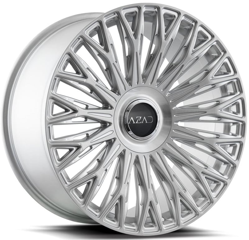 22x10.5 azad azv03 brushed silver 5x112 5x4.5/114.3 40mm