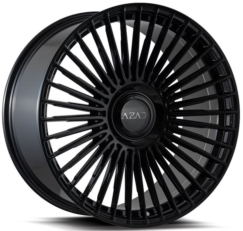 22x9 azad azv04 gloss black 5x4.25/108 5x112 35mm