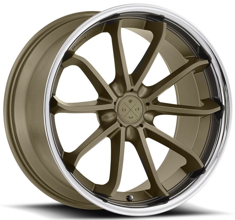 20x10 blaque diamond bd-23 bronze w/ chrome stainless steel lip (custom)