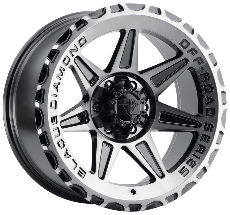18x9 blaque diamond off-road bd-o102 gloss black machined & tinted (flow forged) 5x5/127 5x5.5/139.7 1mm