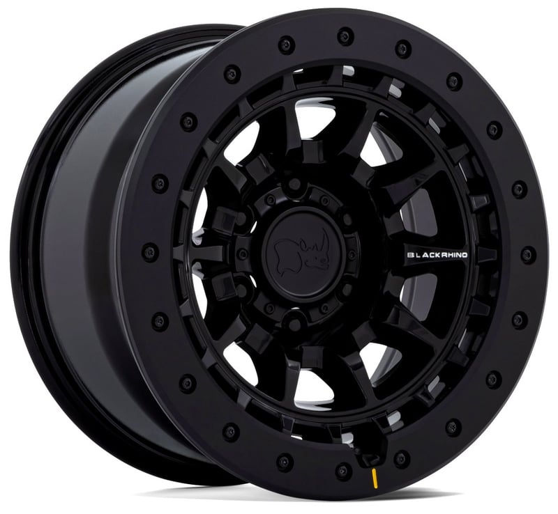17x8.5 black rhino br016 tusk gloss black 6x135 0mm