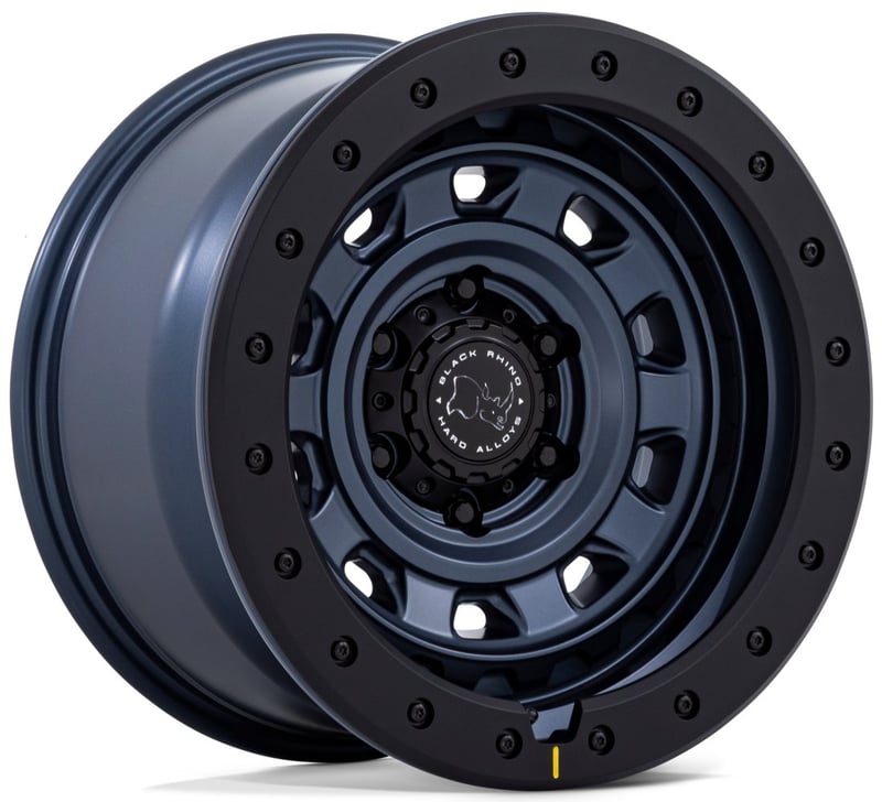 17x9 black rhino br023 rival metallic blue w/ matte black lip 6x5.5/139.7 12mm
