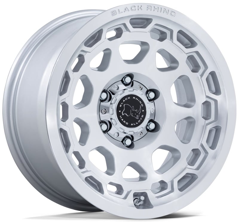 17x8.5 black rhino br026 congo gloss silver machined 6x5.5/139.7 25mm