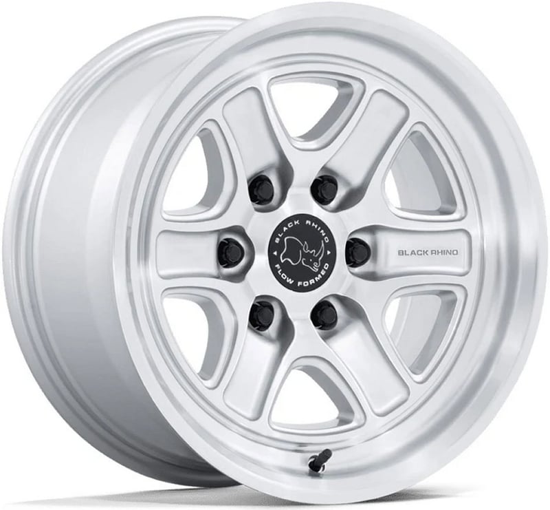 17x8.5 black rhino br032 echo gloss silver machined (flow formed) 6x5.5/139.7 25mm