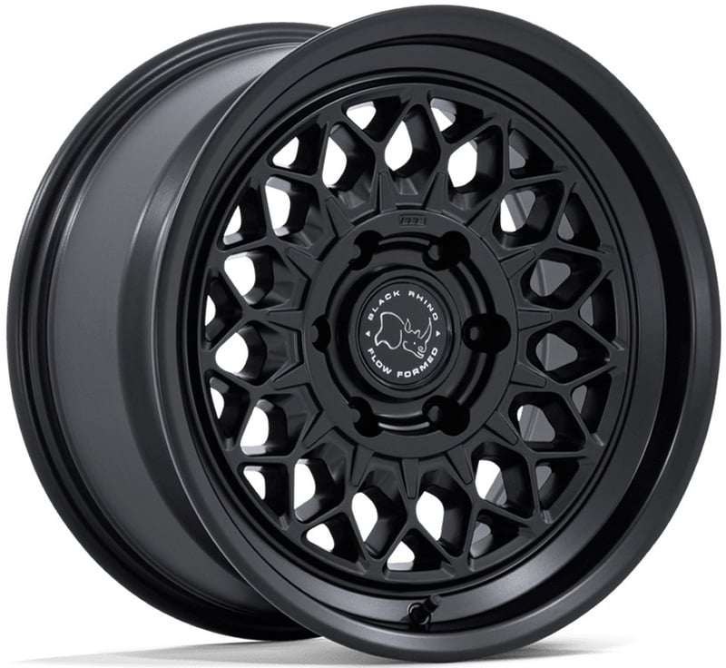17x8.5 black rhino br034 graz matte black (flow formed) 6x135 25mm