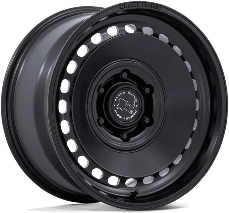 17x8.5 black rhino br036 basin matte black (flow formed) 5x5/127 0mm