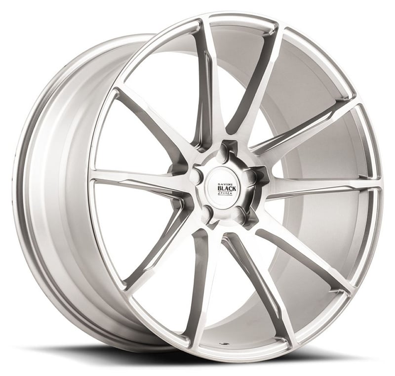 Savini Black Di Forza BM12 Brushed Silver