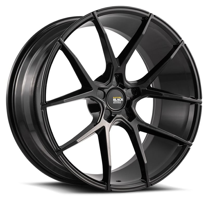 22x9 savini black di forza bm14 gloss black (concave) 5x112 28mm