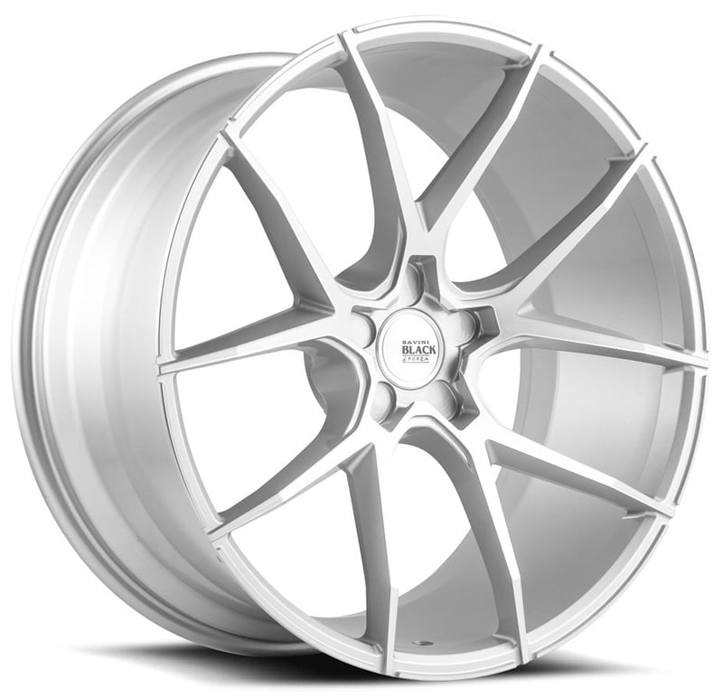 (huge savings) 20x10.5 savini black di forza bm14 brushed silver (concave) (custom)