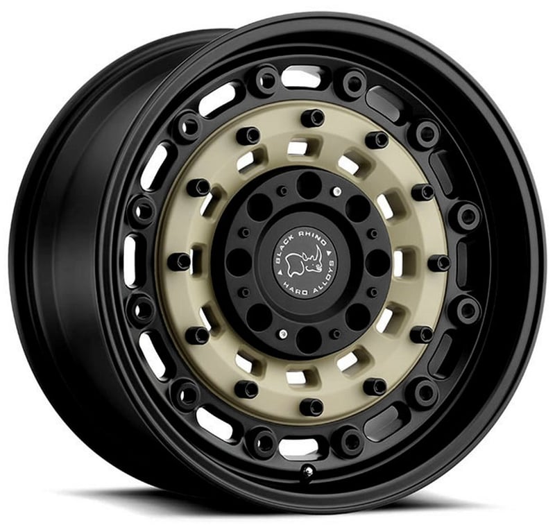 17x8 black rhino arsenal sand on black 6x130 38mm