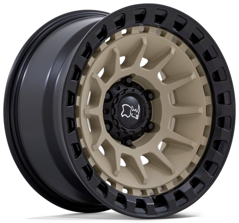 17x8.5 black rhino barrage desert sand on matte black 6x5.5/139.7 -10mm
