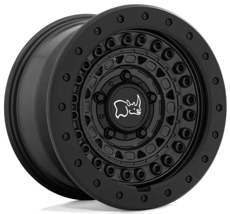 20x9 black rhino barricade gun black w/ black rock guard 6x135 10mm